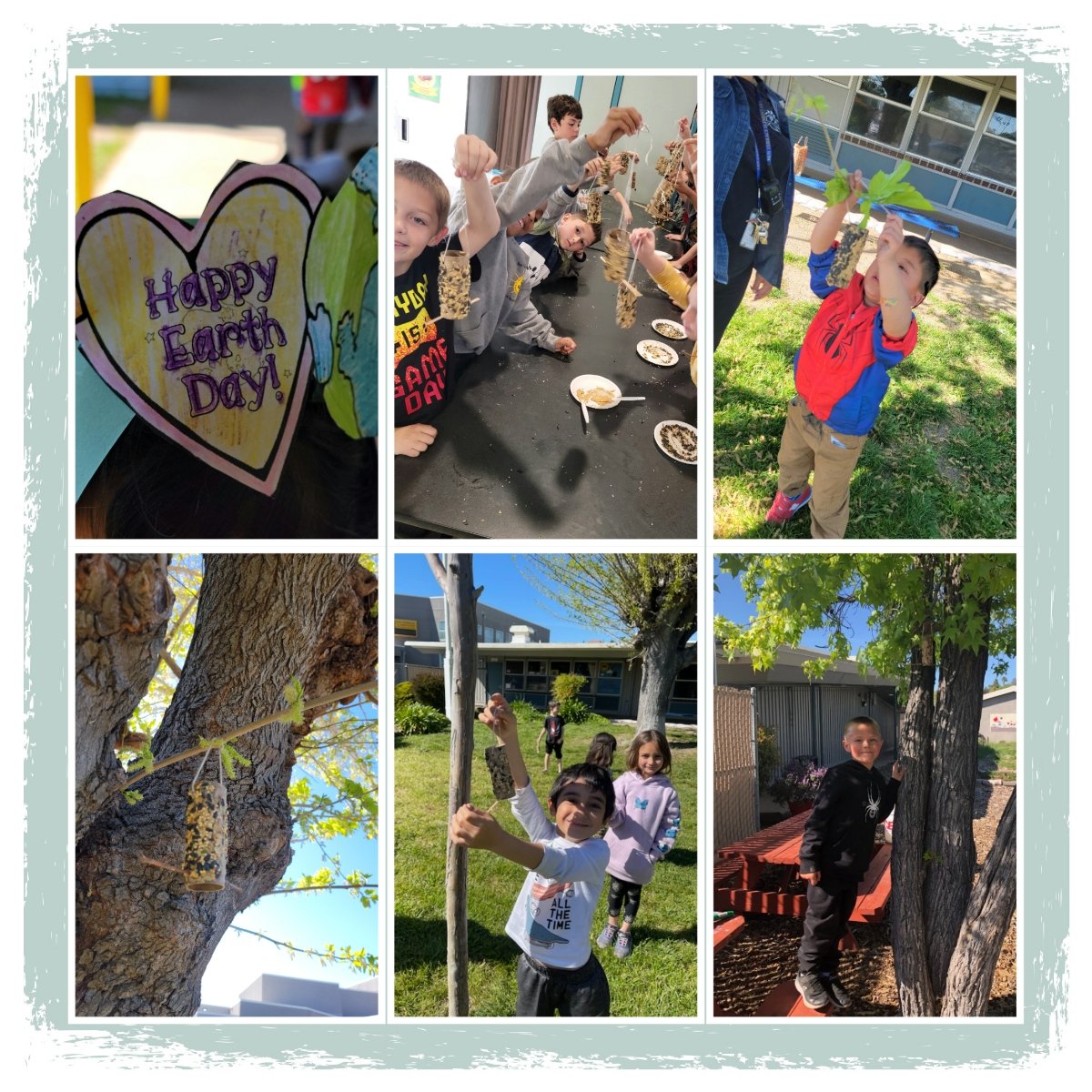 This week, we did earth day projects. We made salt dough world ornaments and the kinders, made bird feeders, and hung them around the school. #HappyEarthDay <a href="/SunTerraceSTEM/">Sun Terrace STEM School ☀</a> @nicolecareselp <a href="/ejamesrego/">Eric Rego</a>