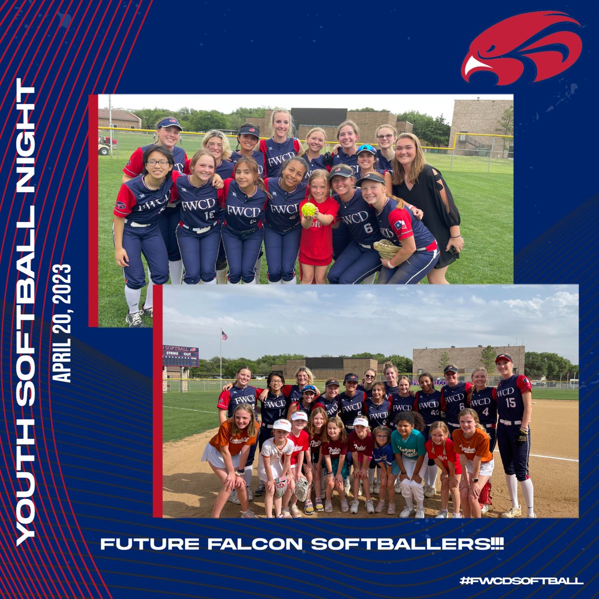 Falcons pull it out! Game Card to our birthday girl #6 with 10 K's on the mound and Roeser Thomas with some aggressive base running off of a Katie Bruce 3 RBI triple. Celebrated our youth softball players tonight. We can't wait to see you in a Falcon uniform! #ALLin <a href="/Gosset41/">Brian Gosset</a>