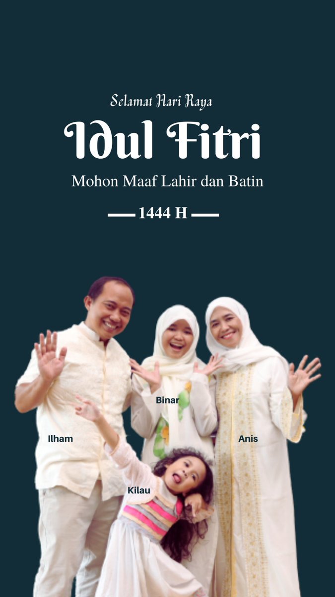 ilhamkhoiri's tweet photo. Selamat Idul Fitri untuk teman2 dari Muhammadiyah yg berlebaran Jumat (21/4/2023) ini. 
Selamat berkumpul keluarga. Mohon maaf lahir batin. Ied mubarak. Kullu am wa antum bikhair. 
Cc @muhammadiyah @Abe_Mukti @HaedarNs @Fajar7919 @maarifinstitute @PramonoUtan @LSBMUH https://t.co/E6cbBYYLE7