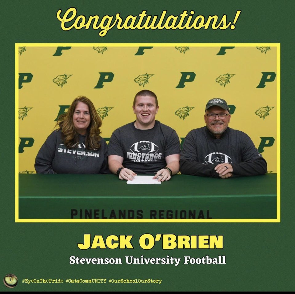 JGP2019's tweet photo. My New New Jersey Guy @jjack_obrienn Congratulations BIG GUY!  Little clip of your touchdown playing flag football as a youngen 🏈💪 @PinelandsFB @SUMustangFB https://t.co/dVQo9l3ghJ