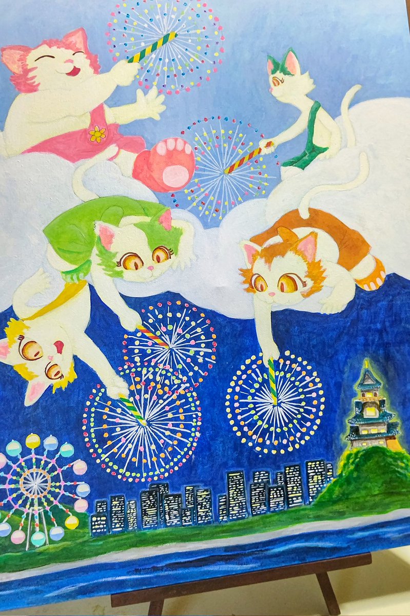 muarbon's tweet photo. 2023年3月30日
コラボ制作『猫の花火』
#まあぼん #murbo #marbin #art #original #design #illustration #イラスト #絵 #手描き #猫 #cat https://t.co/auLeaImbPE