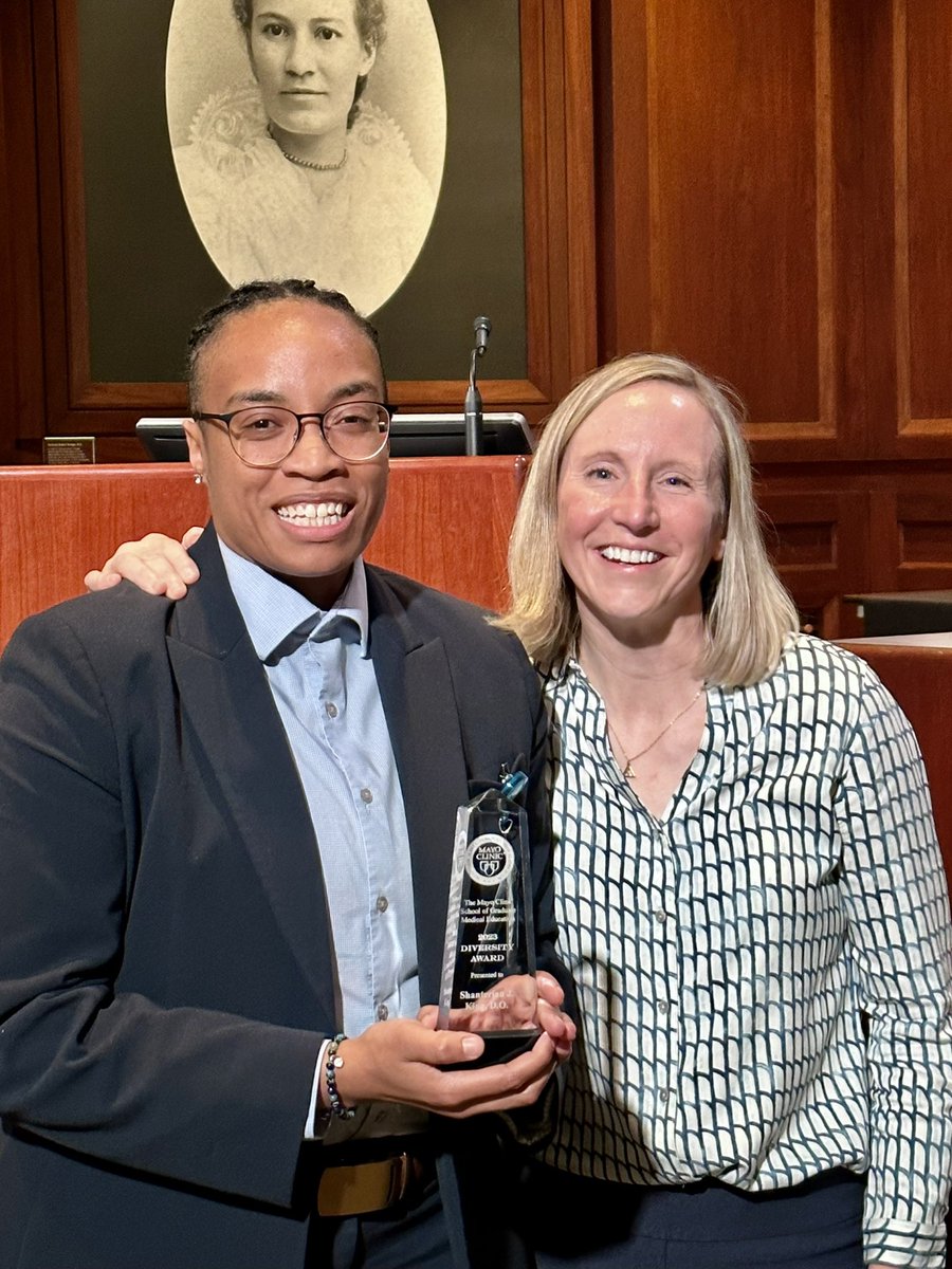 Cara Prideaux, MD (@caraprideaux) on Twitter photo I love the opportunity to celebrate our incredible residents! <a href="/ShanKingDO/">Shan King, DO</a> was deservedly honored with the #diversity award at the #MCSGME awards celebration! She is making a difference and I’m inspired and proud!
<a href="/MayoFellows/">Mayo Fellows' Association, Rochester</a> <a href="/MayoPMRRes/">Mayo Clinic PM&R Residency</a> @MayoEquity <a href="/AnnieSadostyMD/">Annie T. Sadosty, M.D.</a> I love the opportunity to celebrate our incredible residents! <a href="/ShanKingDO/">Shan King, DO</a> was deservedly honored with the #diversity award at the #MCSGME awards celebration! She is making a difference and I’m inspired and proud!
<a href="/MayoFellows/">Mayo Fellows' Association, Rochester</a> <a href="/MayoPMRRes/">Mayo Clinic PM&R Residency</a> @MayoEquity <a href="/AnnieSadostyMD/">Annie T. Sadosty, M.D.</a>