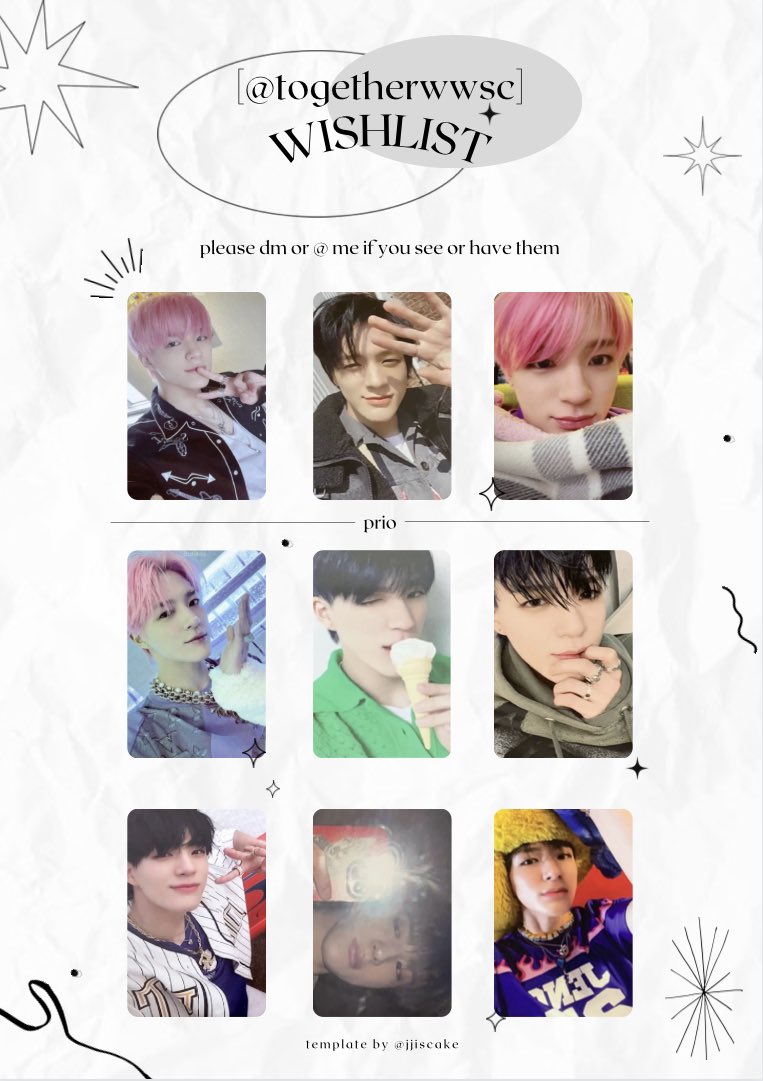 togetherwwsc's tweet photo. 💫#togetherwwsc_wishlist

ㅡ ATEEZ WOOYOUNG
ㅡ NCT DREAM JAEMIN &amp; JENO

• if found, pls tag/ dm me for offers!
• at least 2-3 photocards per seller
• long dop
• NOT IN A RUSH

🏷️ wtb lf ph https://t.co/axbZO0fGmV
