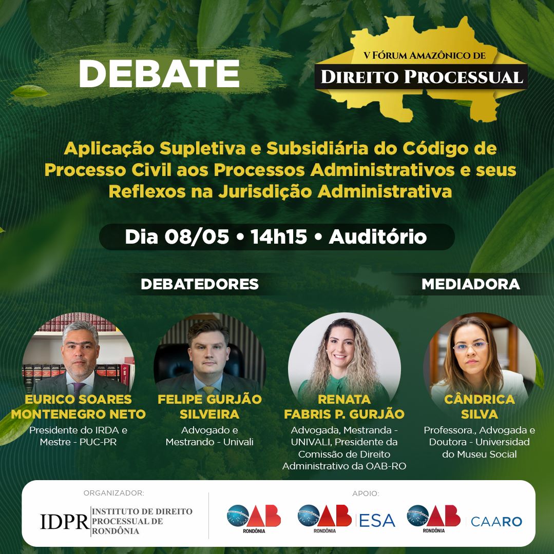 idprprocesso's tweet image. 4 mesas confirmadas no V Fórum Amazônico de Direito Processual