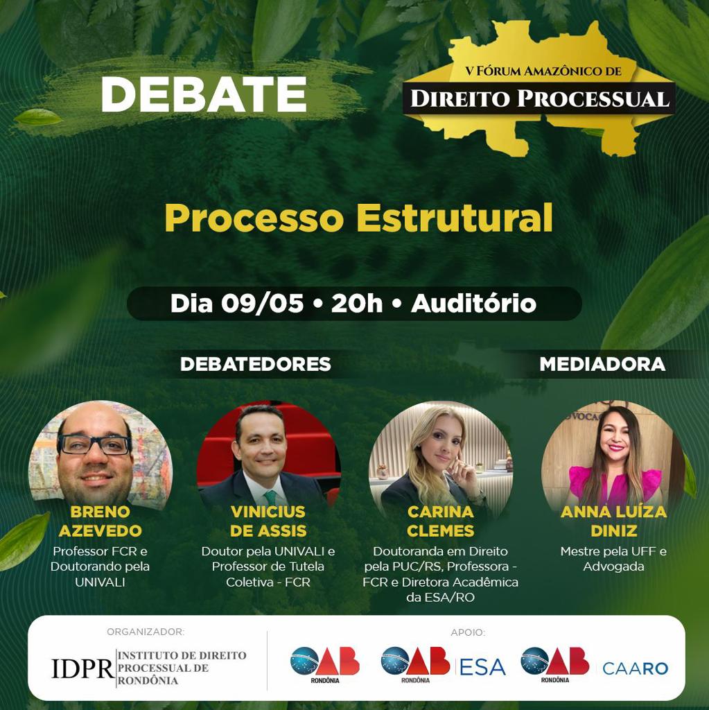 idprprocesso's tweet image. 4 mesas confirmadas no V Fórum Amazônico de Direito Processual