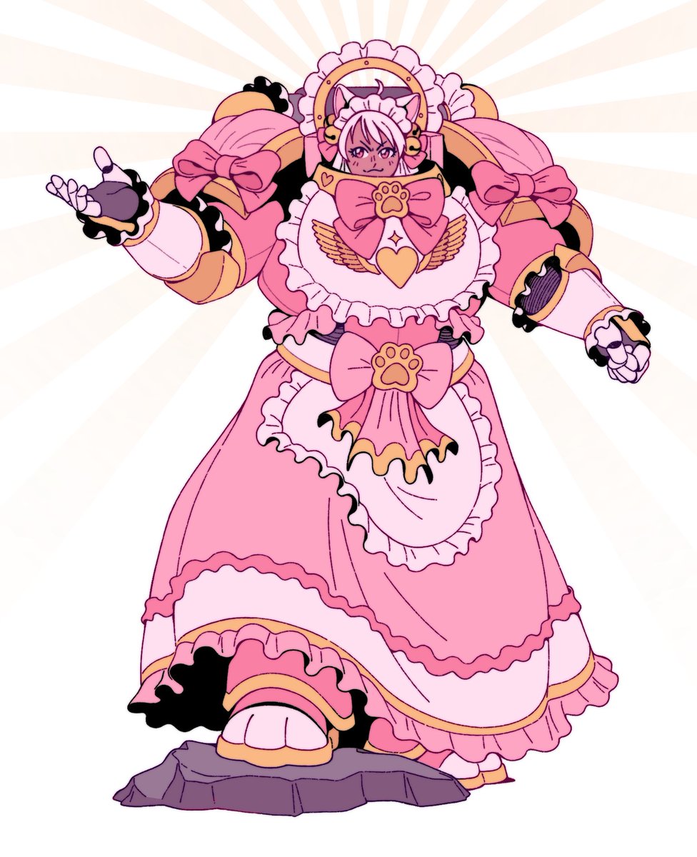 ChumiiCham's tweet photo. say hello to NEKONA the primarch of the space maids 💖💘💕✨

really had fun designing her~ shes just so silly i love her https://t.co/6Aw1Pa1Kea
