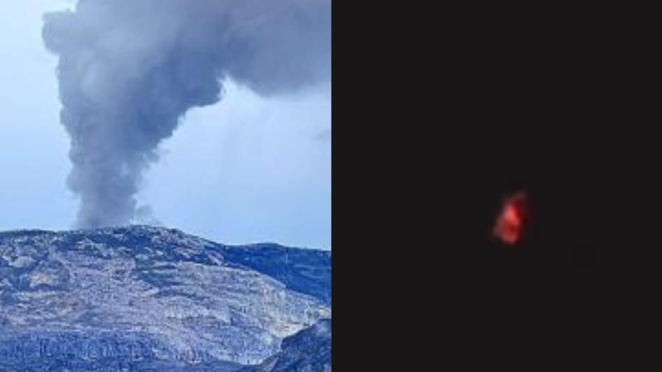 ELTIEMPO's tweet photo. ⚠️ Nevado del Ruiz: video mostró una extraña luz roja en el volcán, ¿qué pasó? Le explicamos ► https://t.co/akNyqp3hK5 https://t.co/N0CGBH2ugj