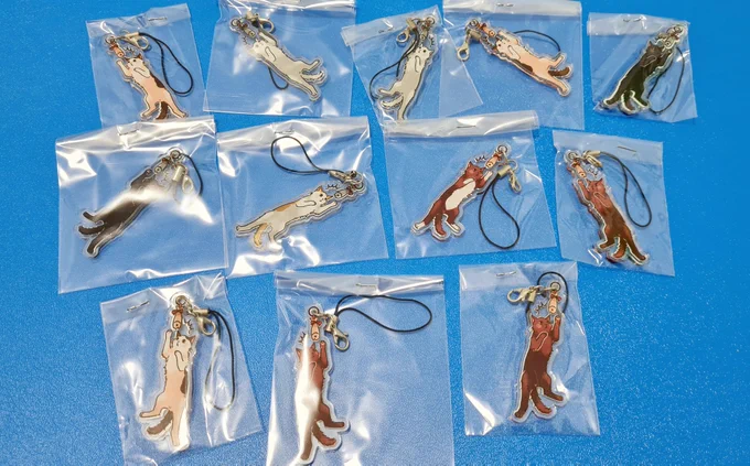 charm kocheng (grade B)stoknya cuma segini bangetssbisa dilihat warnanya agak oranye &amp; printnya agak miss jadi ada garis putih 