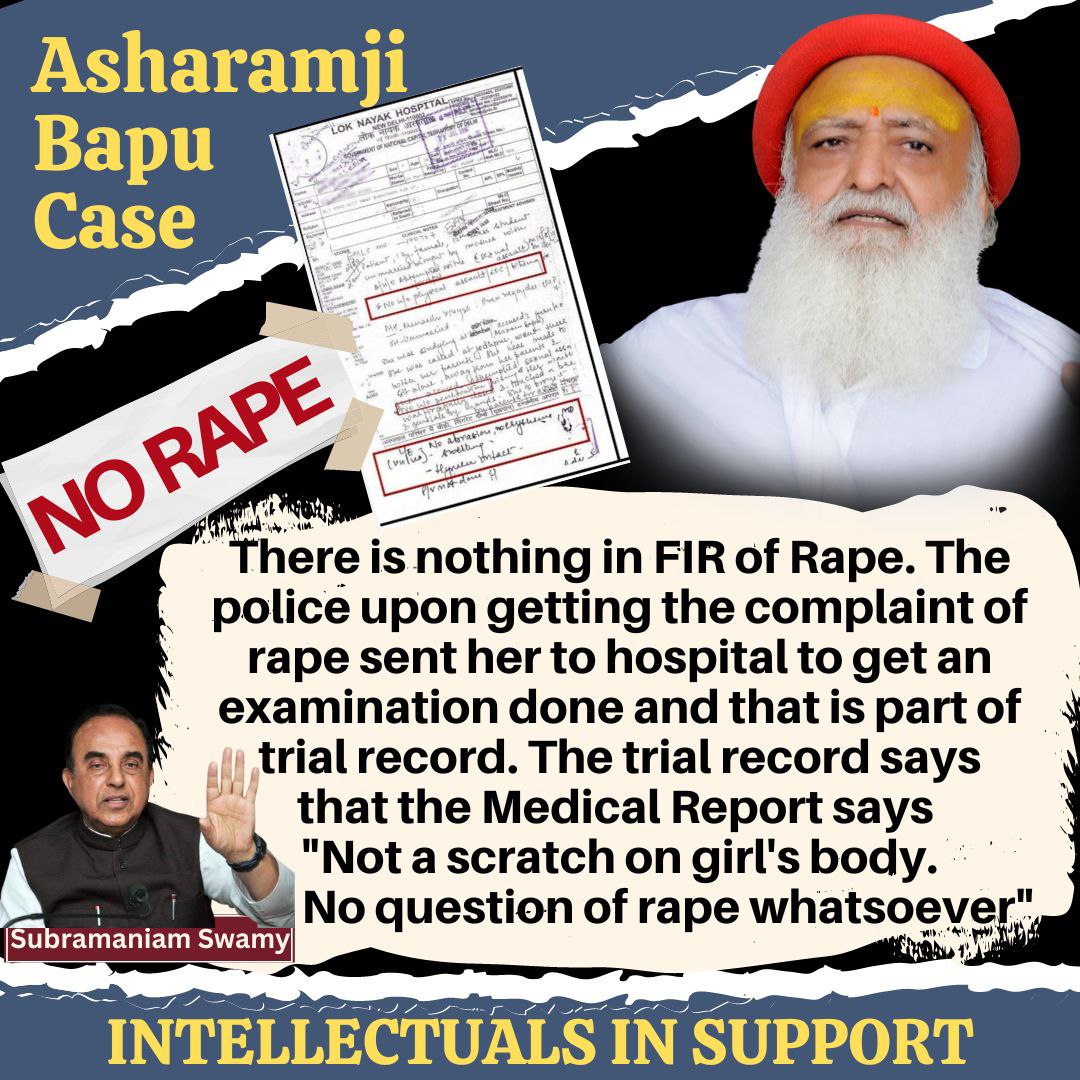 पुज्य Sant Shri Asharamji Bapu केस में न्यायपालिका के पास ऐसा कोई प्रत्यक्ष सबुत नहीं है,
लड़की अनेक दस्तावेज में बालिग है, जब  लड़की के जन्मतिथि में निश्चिता नहीं है, फिर POSCO ACT के आधार पर सज़ा कैसे?
Lawyers Say  सुनियोजित थी।
#ExpertsHighlight
Real Facts
Beware Truth Ahead