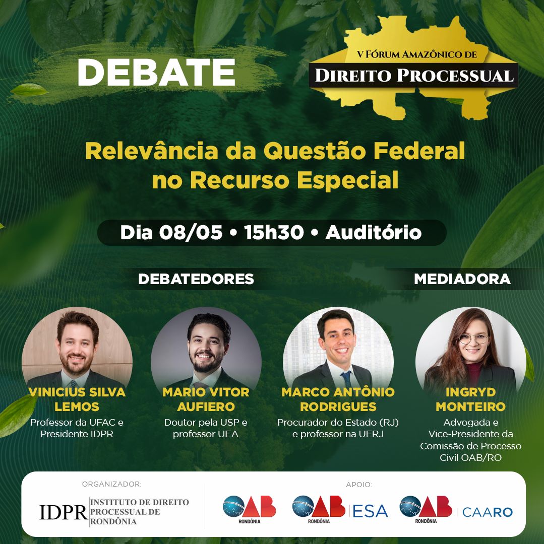 idprprocesso's tweet image. 4 mesas confirmadas no V Fórum Amazônico de Direito Processual