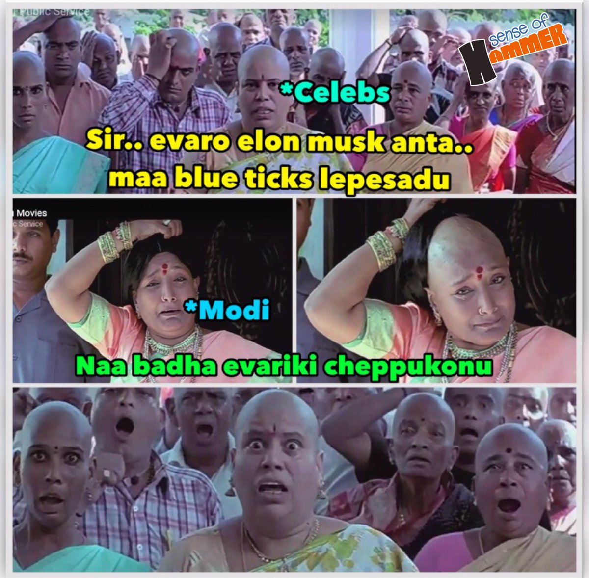SenseOfHammer's tweet photo. Musk mowa gurinchi thelsindhega..
Biden thatha dhi kuda poyindhi..

#Twitter #ElonMusk #Celebs #BlueTick #Prabhas #AlluArjun #Modi #telugumemes #Tollywood https://t.co/rJRu1YRreT