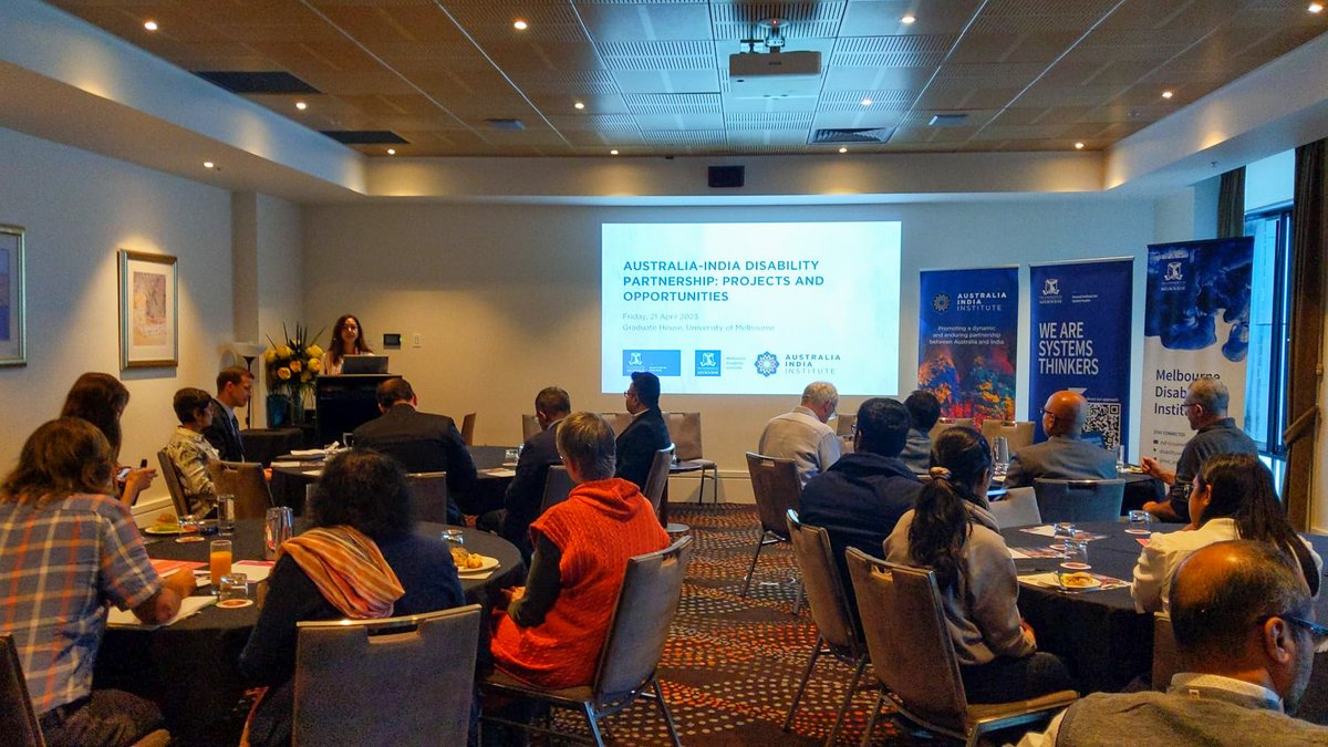 Australia India Institute (@aiinstitute) on Twitter photo The Institute is pleased to co-host an Indian delegation with <a href="/mdi_unimelb/">Melbourne Disability Institute</a> and <a href="/NossalInstitute/">Nossal Institute for Global Health</a> to find ways for 🇦🇺 and 🇮🇳 to work together on disability and research for an more inclusive future for people with disabilities. Insightful presentations by all. The Institute is pleased to co-host an Indian delegation with <a href="/mdi_unimelb/">Melbourne Disability Institute</a> and <a href="/NossalInstitute/">Nossal Institute for Global Health</a> to find ways for 🇦🇺 and 🇮🇳 to work together on disability and research for an more inclusive future for people with disabilities. Insightful presentations by all.