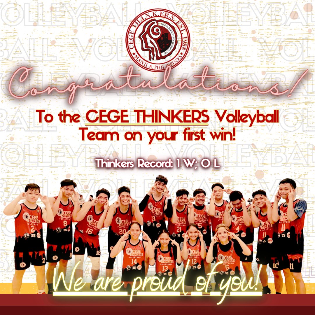 CEGEThinkers's tweet photo. 𝐑𝐄𝐀𝐃𝐘 𝐅𝐎𝐑 𝐌𝐎𝐑𝐄?? 

CELEBRATE THE NIGHT as our team win 1-0, undermining the smite of AGGEM on the elimination rounds of SCEGElympics and they are FIGHTING FOR MORE.  Stay tuned because 𝐓𝐇𝐄𝐘 𝐖𝐈𝐋𝐋 𝐖𝐈𝐍.

Pubmat by: Isaac Amagna
Caption by: Ariston Pelayo https://t.co/DFTuC002ct