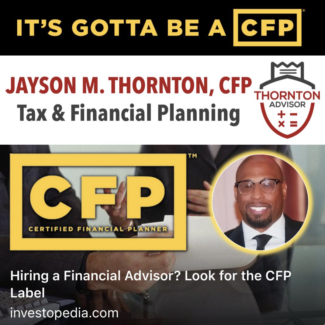 ThorntonOffice's tweet photo. Why Your Financial Advisor Should Be a CFP!

https://t.co/QNJX99m6Td https://t.co/0zggVSyjcg