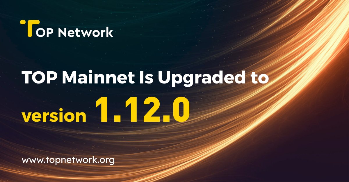topnetwork_top's tweet photo. News! The TOP #mainnet has been successfully upgraded to version 1.12.0! 🎉🎉
🕙To all nodes in TOP mainnet, please complete the #upgrade before 10:00 on May 4th, GMT+8.
Tutorial👇
https://t.co/IS3pA3H8db
#tps #Security #ecology #topnetwork https://t.co/LBa06Ajhk9
