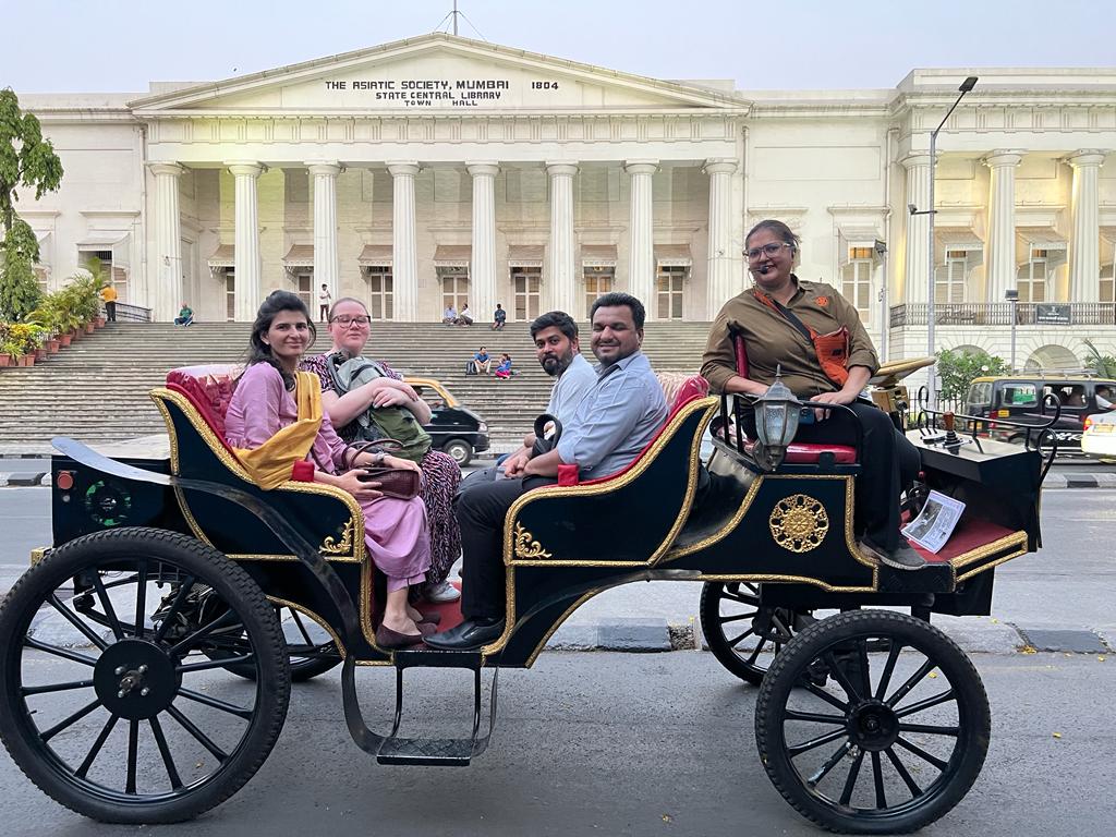 Khaki_Tours's tweet photo. When #corporate guests are on a #business visit and are enthusiastic about #books, #food, #finance, #business & #history, they join us on a #FortByVictoria heritage ride, just like Emma, Rohan, Rohit and Vinita did! The folks were pleasantly surprised with their #historical takeaways from the tour that was peppered by Emma's questions about Mumbai city.

Visiting Mumbai for a short break? Join us on our tours now!
To book a private tour, call +91 8828100111 or email hi@khakitours.com

#DiscoverMumbai #MumbaiHeritageTour #MumbaiByJeep #MumbaiOnFoot #MumbaiTours #MumbaiTourism #ThingsToDoInMumbai #IncredibleIndia #Bombay #MumbaiHeritage #Mumbai #Maharashtra #MumbaiFort #PrivateTours #Fort #EVictoria #London