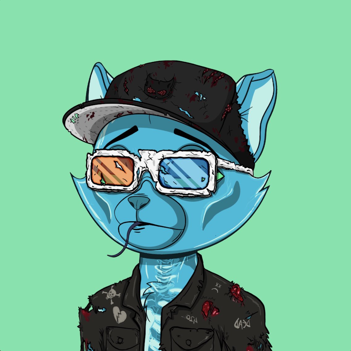 2 of favourite @DeadCats_By_Us . The first one I bought because I ❤️ Halos and 2nd because it’s so frickin Clean! I’ve jumped on board as part the community to help with the Twitter and daily giveaways. We’ve staking for $RIP Coming soon, an Ordinals collection and AI Art not to