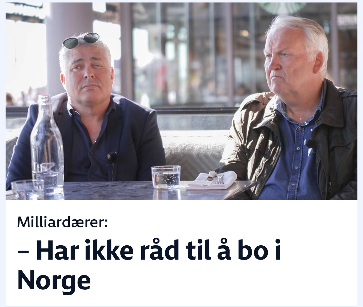 Men gutar, dette er utruleg merkeleg, for de er enormt mykje rikare enn meg, og eg har råd til å bu i Noreg.