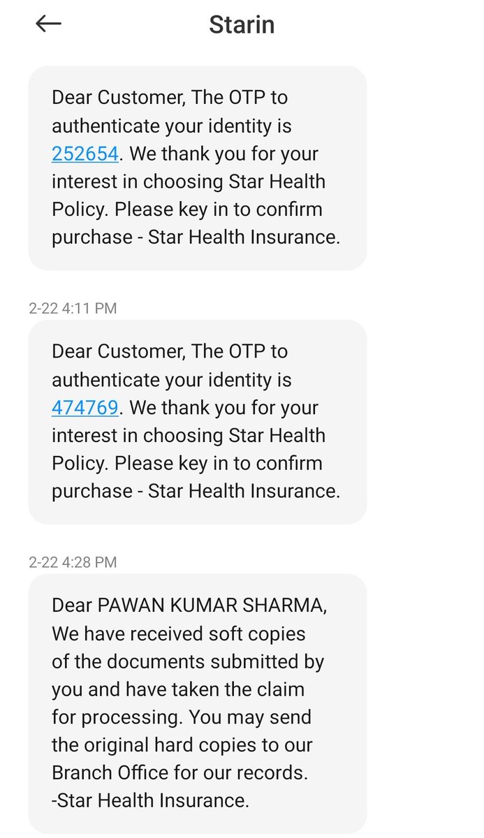 pawanssps's tweet photo. Hi @StarHealthIns @starhealthnet 
I submitted my docs for Reimbursement this feb 2023 and still amount not reimbursed why? Received msg  for docs as attached in image. I submitted my org hardcopies and soft copy as well. Then why you taking so much time. @aajtak @Republic_Bharat https://t.co/5nU84TwwM4