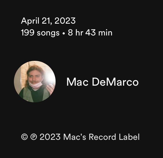 mac demarco just released a 199 song album with a runtime of almost 9 hours. who’s tappin in?
