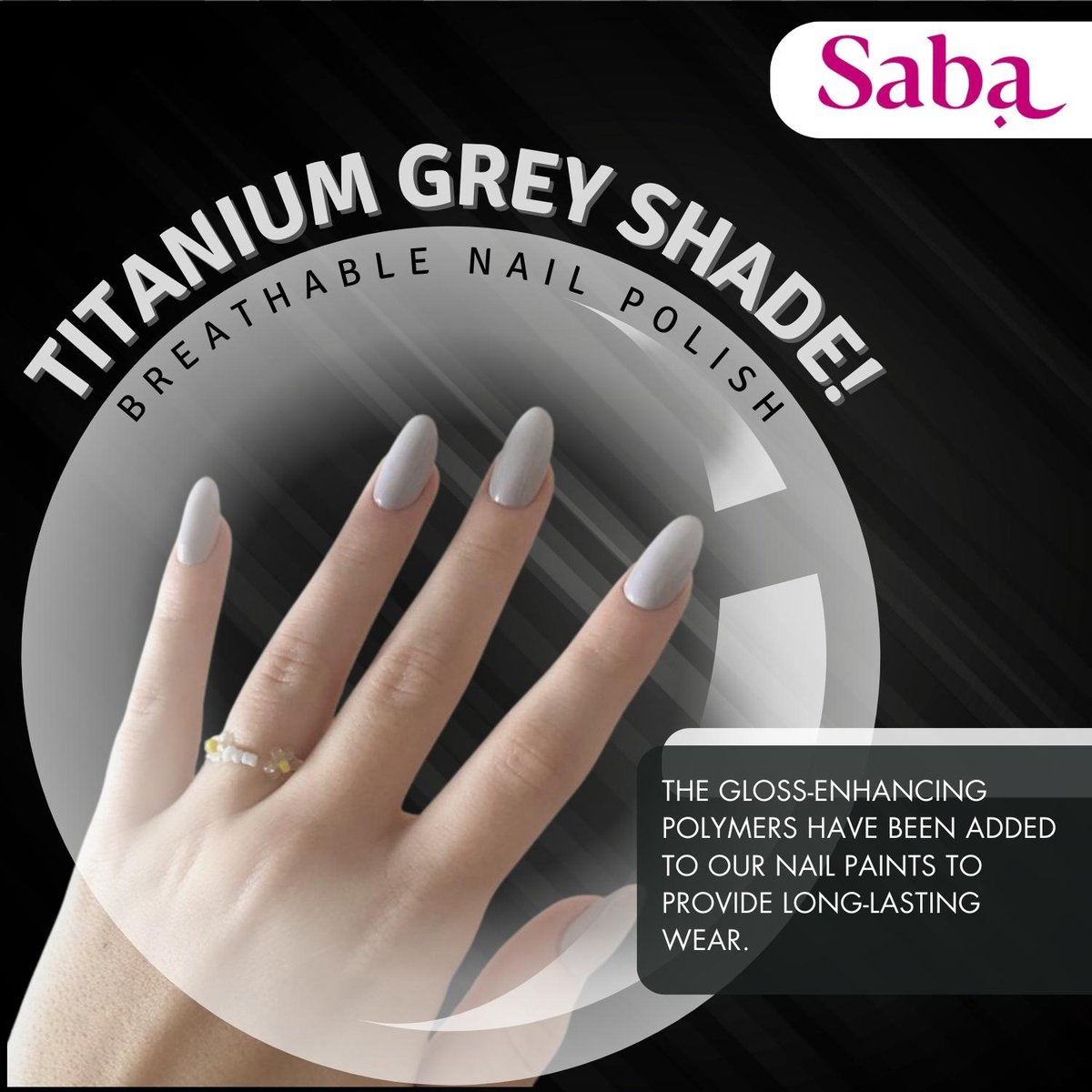 SabaPersonal's tweet photo. With its sleek and sophisticated hue, titanium grey is the perfect choice for anyone who wants to make a statement with their nails. This versatile shade can be dressed up or down. For more information, visit https://t.co/pAQnIwe0JH

#Breathablenail #titaniumgrey https://t.co/LpsJlXAMgY