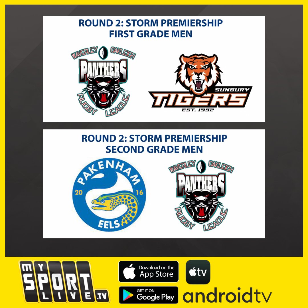 Two big games taking place this Saturday in the 2023 Storm Premiership, in the First and Second Grade Men's competitions🏉

Visit watchmysportlive.tv or download the My Sport Live app to access the livestream.

<a href="/NRLVIC/">NRL Victoria</a> 

#MSL #mysportlive #NRL #stormpremiership