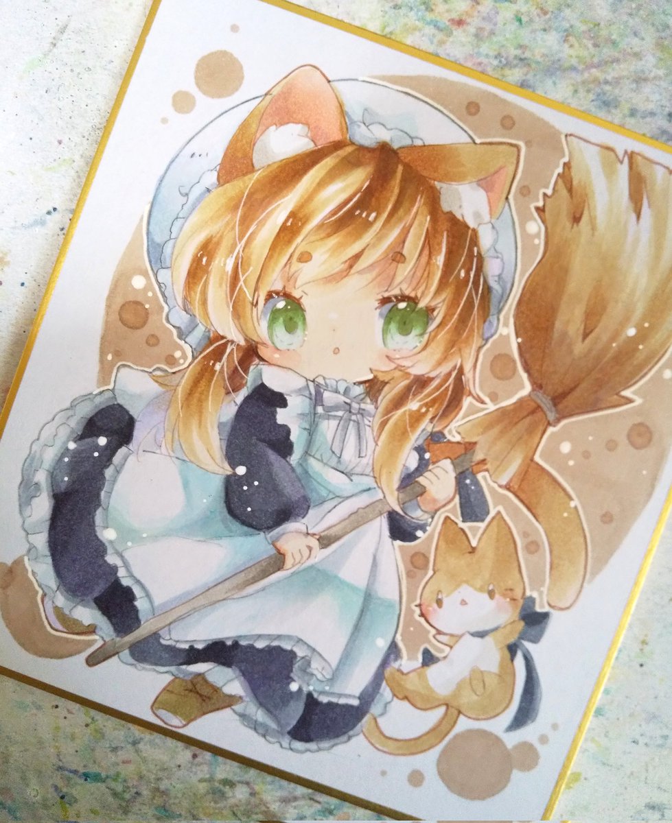「メイドさん 」|きい(きみどり)のイラスト