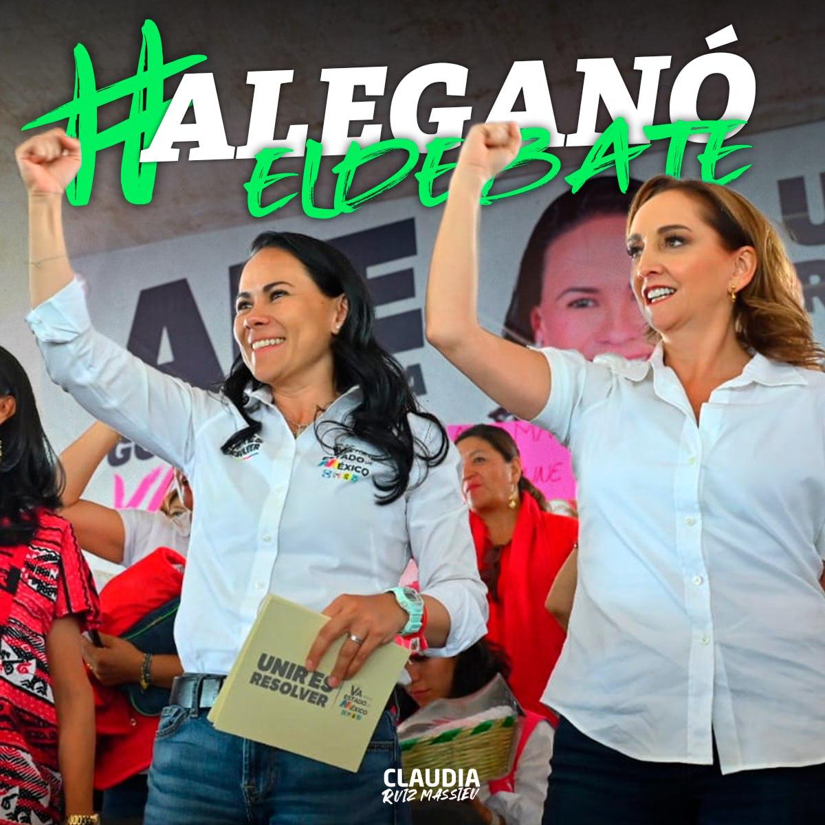 ruizmassieu's tweet photo. Una vez más queda demostrado que @AlejandraDMV es la mejor candidata y que será la próxima gobernadora del #EdoMex. ¡#AleGanóElDebate y ganará la elección! Valiente, capaz y decidida a resolver los problemas de las y los mexiquenses. ¡Felicidades! 👏 https://t.co/rsIord6dwC