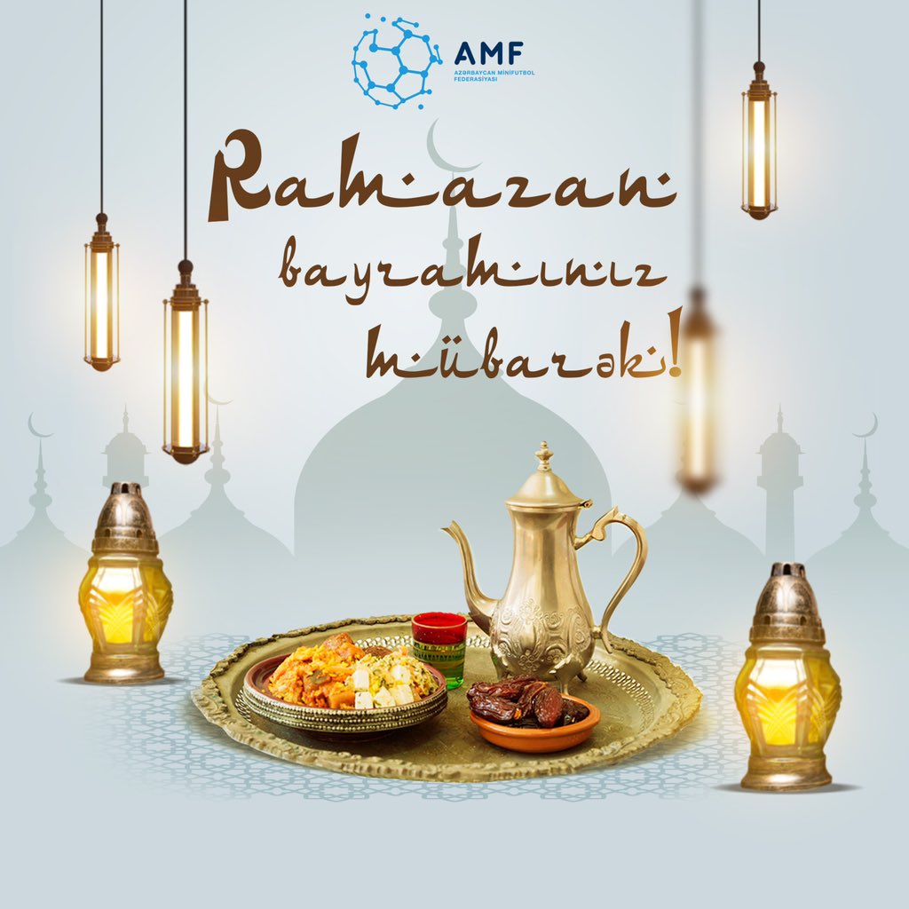 AMF_AZE's tweet photo. Dəyərli müsəlman bacı və qardaşlarımız, sizləri mübarək Ramazan bayramı münasibətilə təbrik edirik. Allah oruc və dualarınızı qəbul etsin! 🌙
Ramazan bayramınız mübarək!

#RamazanBayramı #HappyRamadan #Ramazan #Ramadan #AMF https://t.co/GCamVkgUPE