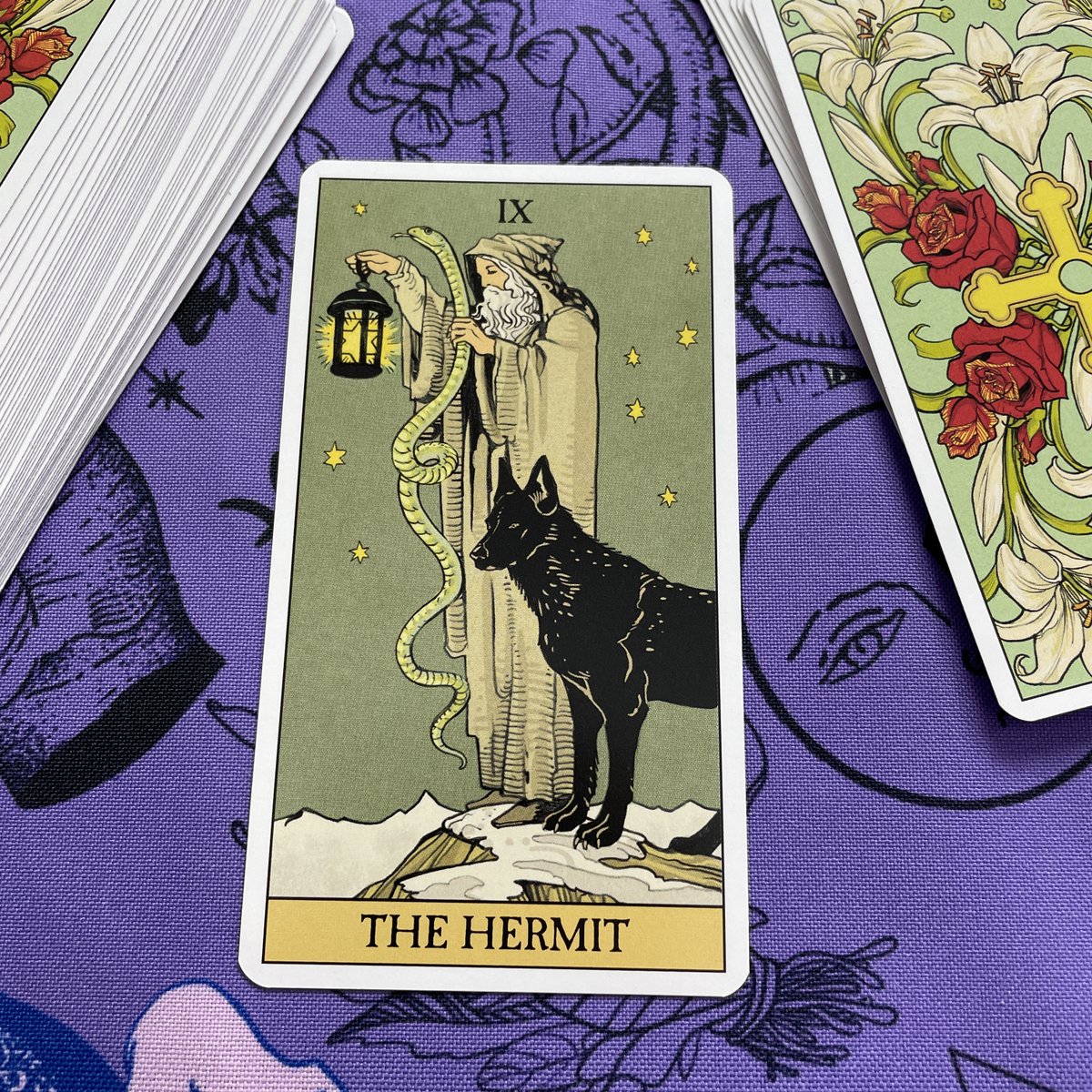 tarot_this's tweet image. In the Hermit's lamp, wisdom glows; seek within, introspection grows. Tarot whispers truths untold, in your heart let them unfold. #TarotPoetry