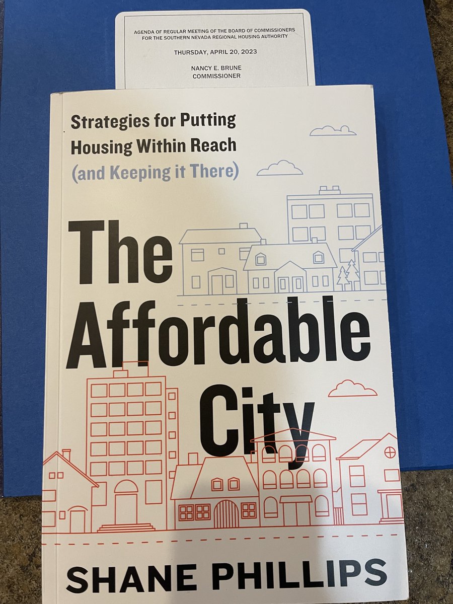 Brune4Vegas's tweet photo. Lots of talks & meetings this week about #nvleg bills, mental health, drug treatment programs, ways 2spend opioid settlement $$, second chances & re-entry programs & foster youth. Common thread seems to be #housing. Can't wait to read this book. #SNRHA https://t.co/EABf4451TB