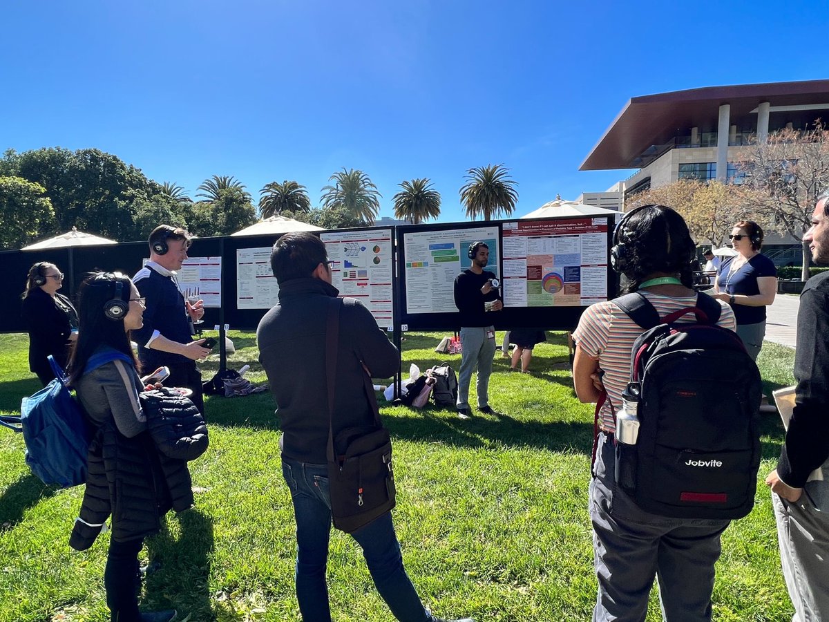 In California we have our poster sessions in the glorious sunshine ☀️ well done to all the team today on fabulous poster presentations at the ⁦@StanfordPeds⁩ #researchretreat