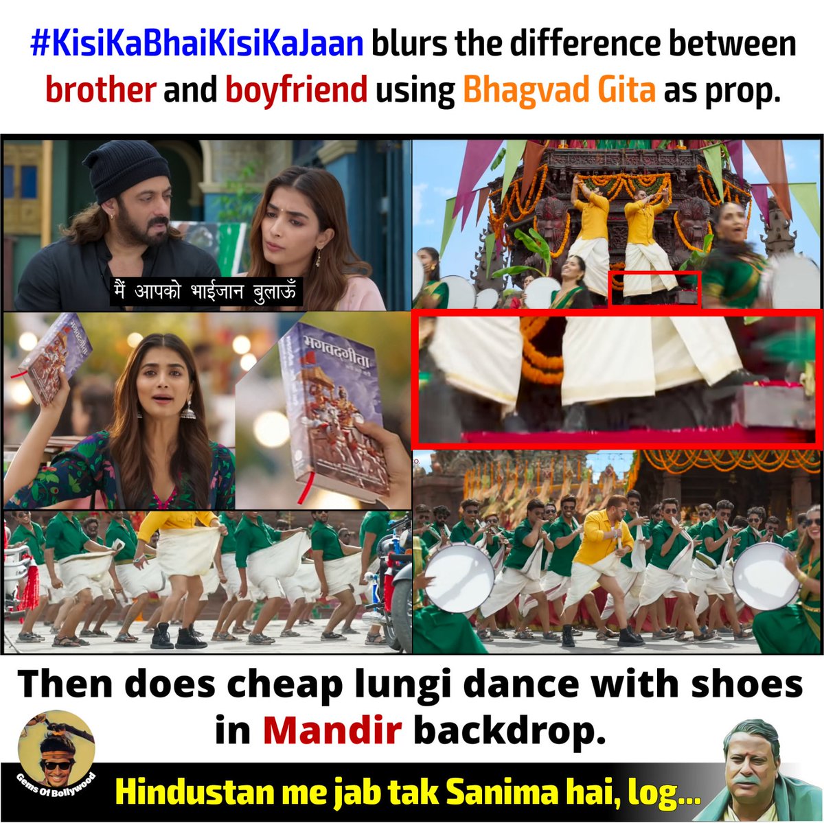 First #Bhaijaan. 
Then #KabhiEidKabhiDiwali. 
Then #KisiKaBhaiKisiJaan. 

Names, plots, release dates kept changing for last several years. 

Yet audience doesn't seem excited despite Eid release of @BeingSalmanKhan nautanki where one sees sadakchhaap lungi dance in shoes in…