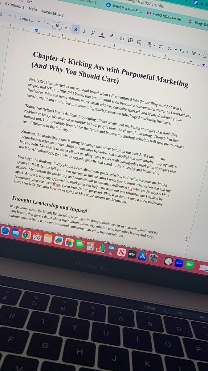 neatlyreckless's tweet image. Deep in the trenches of Chapter 4, and the excitement is real! Every word brings me closer to publishing, and I can&apos;t wait to share this masterpiece with the world. 📖🌟 #AuthorVibes #AlmostPublished #WordByWord
