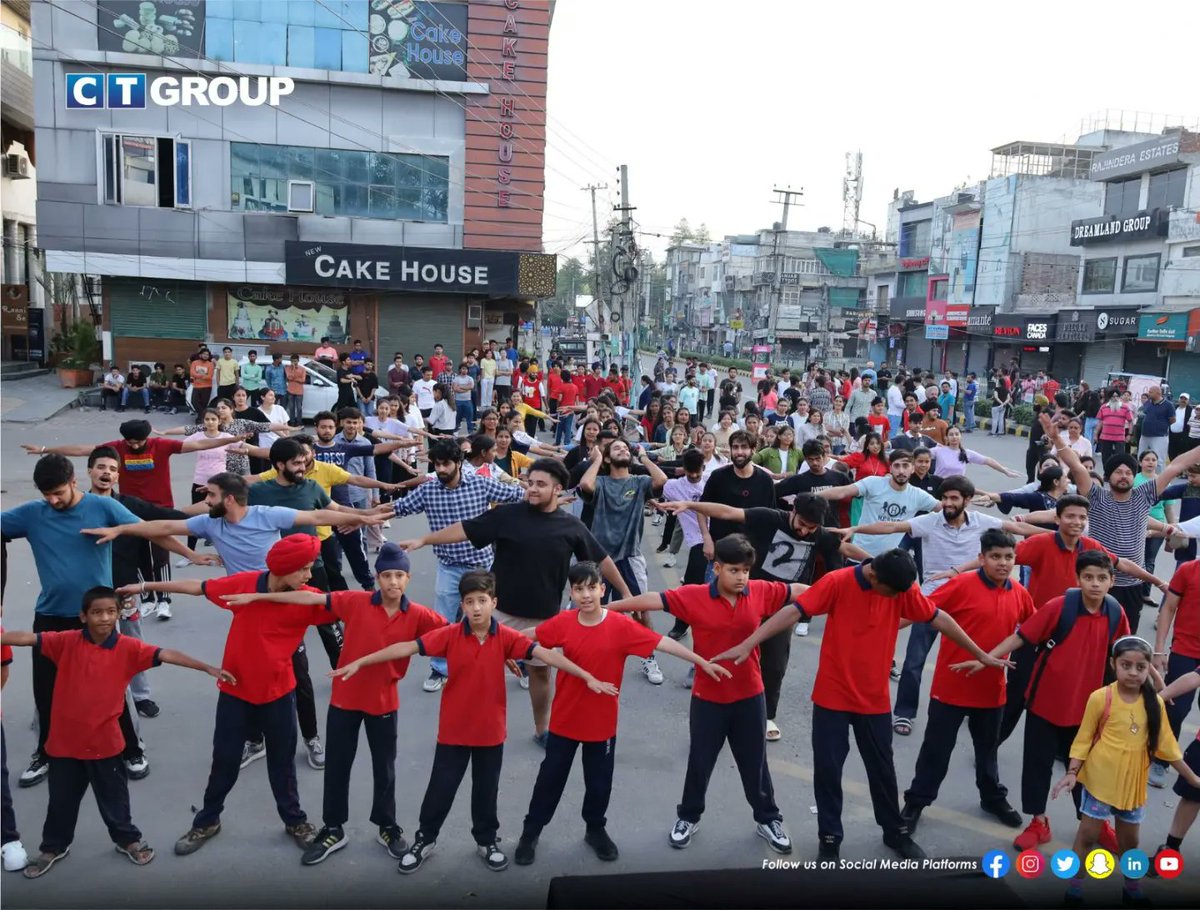 CTGroupshahpur's tweet photo. CT Group of Institute South campus shahpur Jalandhar organized "Weekend Of Wellness" WOW  (Sunday) from 6 am to 9 am at Model Town, Jalandhar.

 #ctgroup #shahpur #bestcollege #jalandhar #punjab #saga  #festevent #ctevent #jalandharpunjab #bestplace #punjabevent  #wow #modeltown https://t.co/Y56ExP5YUJ