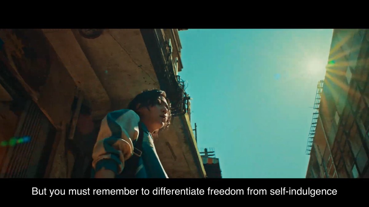 “แด่ผู้คนที่ยังมีชีวิตอยู่ในช่วงเวลาที่โชคร้ายนี้ ผู้ที่ไม่เข้าใจด้วยซ้ำว่าตัวเองชอบอะไร เพลงนี้เพียงแค่พูดถึงการปลดปล่อยสิ่งต้องห้ามพวกนั้น แต่จงจำไว้ว่าต้องแยกแยะให้ได้ระหว่างเสรีภาพกับความเห็นแก่ตัว” - #AgustD #Haegeum