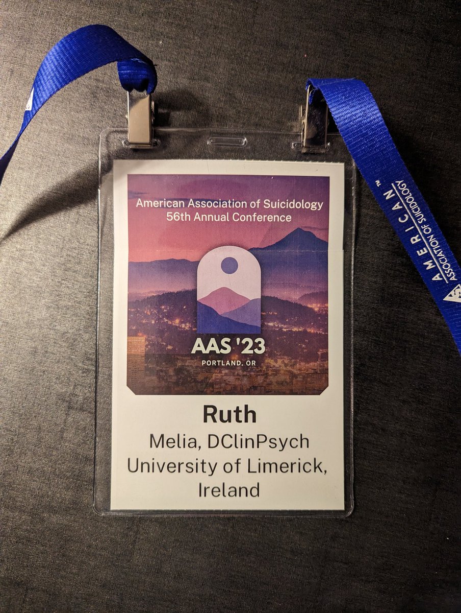 Wonderful to present our research at the American Association of Suicidology Conference in @_PortlandOR today @_jimduggan @DrSMcInerney @ULPsych @UL @AASuicidology @Galway_Research @NOSPIreland @Fulbright_Eire @hrb #MakeAnImpact #SuicidePreventionResearch