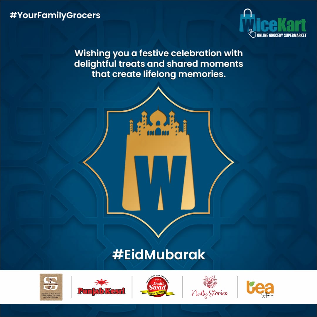 WiceKart's tweet photo. WiceKart wishes you and your loved ones a very Happy Eid Mubarak! May this special day be filled with joy, blessings, and togetherness. ✨

#onlinegrocery #wicekart #EidUlFitr #ramadan #ramadankareem #ramadanmubarak #Iftar #Eid #yourfamilygrocer #wicer https://t.co/PHXvQoMw80