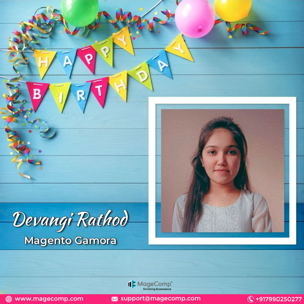 cto_bharat's tweet image. Greetings on Your Special Day!!🎉🎊

On your birthday, we wish you all the best as you continue to grow and succeed both personally and professionally.🥳

Happy Birthday Devangi Rathod, AKA Magento Gamora🦸‍♀️

#magecomp #birthday #birthdaywishes #happyb…