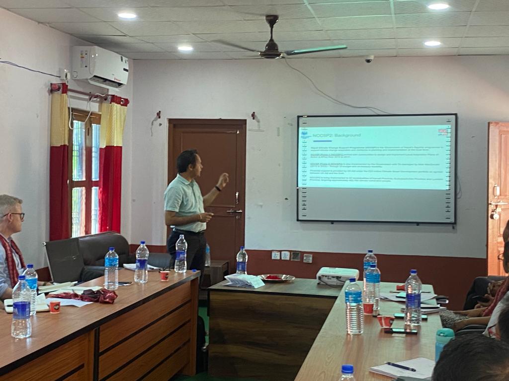 A team led by Development Director of BEK/FCDO Ms. Pippa Bird visited Simta Rural Municipality in Surkhet on 19 April 2023 to observe the ongoing collaboration amongst implementing partner organisations and field implementation progress.#BEK