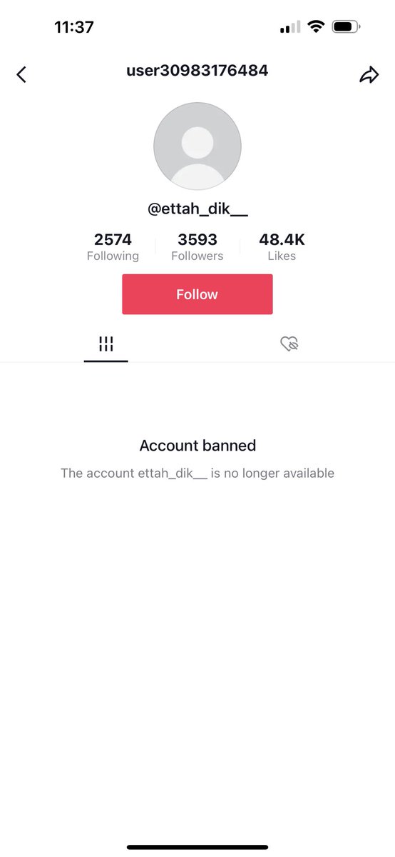 One off my quality TikTok friends got himself banned. I can’t believe they banned @ettah_dik__.😂😂😂😂