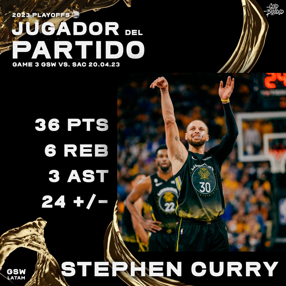 WarriorsLatam_'s tweet photo. El jugador del partido📝 https://t.co/GZ1Cy8qMaU