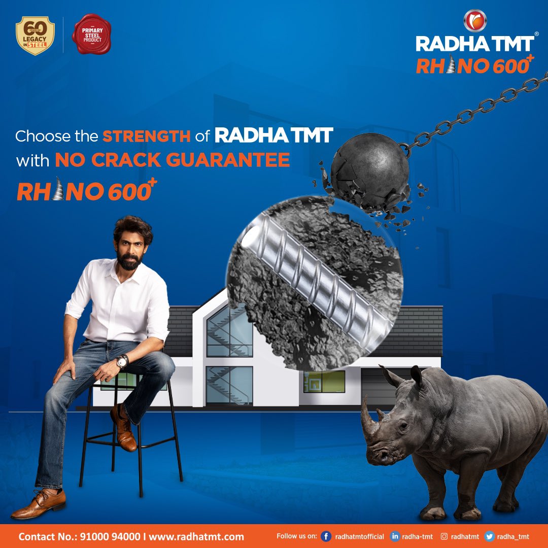 Radha_TMT's tweet photo. We understand the value of your dream home. Choose the assurance of Radha Rhino 600+ and rely on our no-crack guarantee.
Check us out at: https://t.co/La1g1x17uy
#RadhaTMT #steel #strength #quality #manufacturing #Rhino600 #technology #Strong #FE600 #TMT #nocrackguarantee https://t.co/Keo6x7Ritc