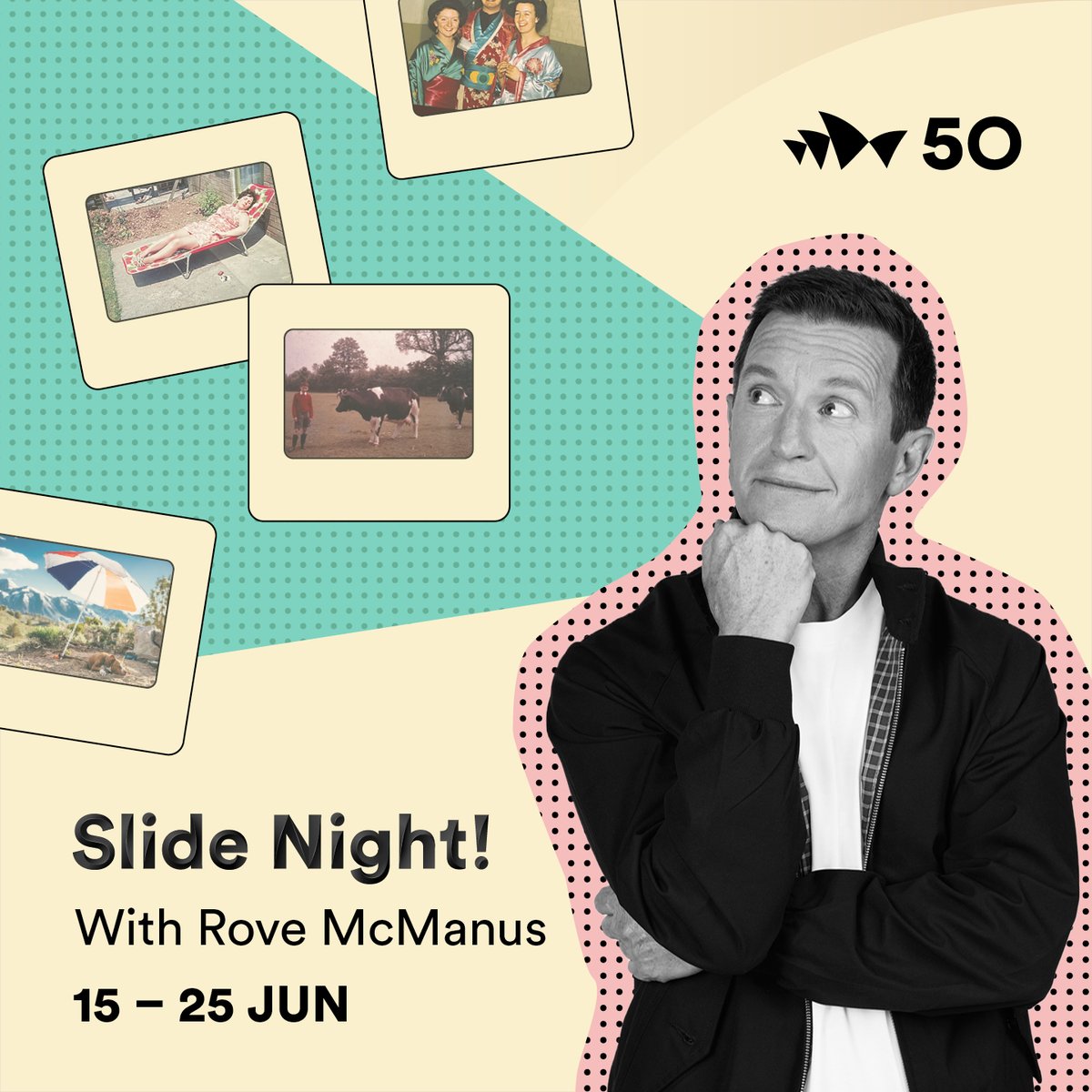 Come on over to our House for Slide Night!, hosted by <a href="/Rove/">Rove McManus</a>. ✨

<a href="/BridieKConnell/">Bridie Connell</a>, <a href="/BecDeUnamuno/">Rebecca De Unamuno</a> 
 and more of Australia’s favourite comedians compete in hilarious games using repurposed slides. A show where anything can happen. 

On sale now: soh.online/new_slide-nigh…