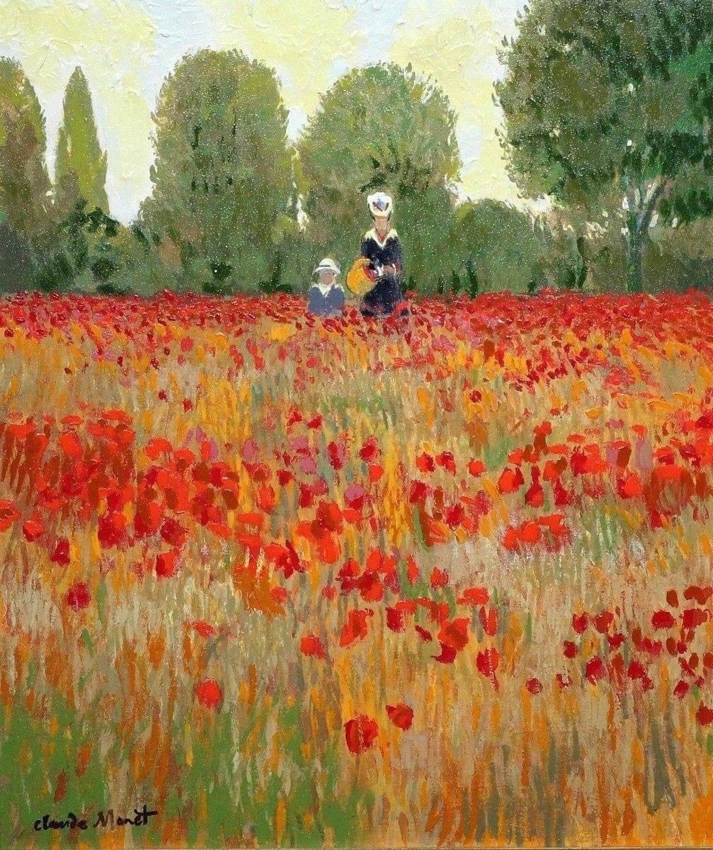 Arteymas_'s tweet photo. Camille y Jean Monnet en un campo de amapola, 1873, Claude Monet. https://t.co/61mUnU8aUS