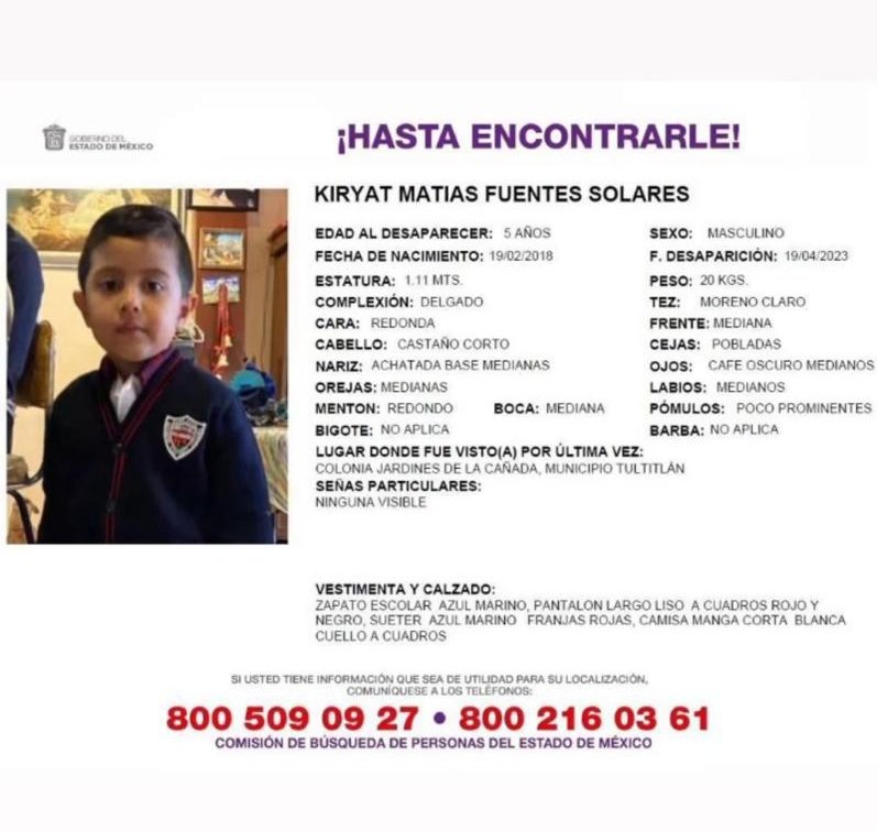 PublimetroMX's tweet image. #AlertaAmber | Kiryat Matías fue arrebatado de los brazos de su abuelo.
