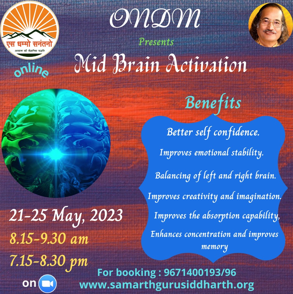 sgdharaofficial's tweet photo. 🌹 #MidBrainActivation Online 🌹

ONDM announces Online Mid Brain Activation for children between 5 to 15 years from 21-25 May, 23 at 8.15-9.30 am and 7.15-8.30 pm daily. 💐

For booking:
📞9671400193/96

@SiddharthAulia Ji https://t.co/Eazv3CkDfq