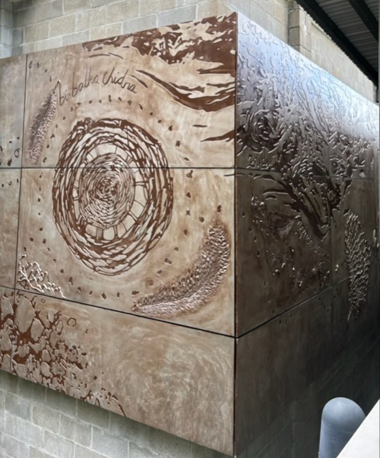 angela_leitch's tweet image. 👀 here. #CampusToCountry #WelcomeToCountry installation "Following Paperbarks" 2023 by TO Jody Rallah launched today. Check it out!  #PBlock #KelvinGrove @QUT #QUTYarns @QUT_Elder