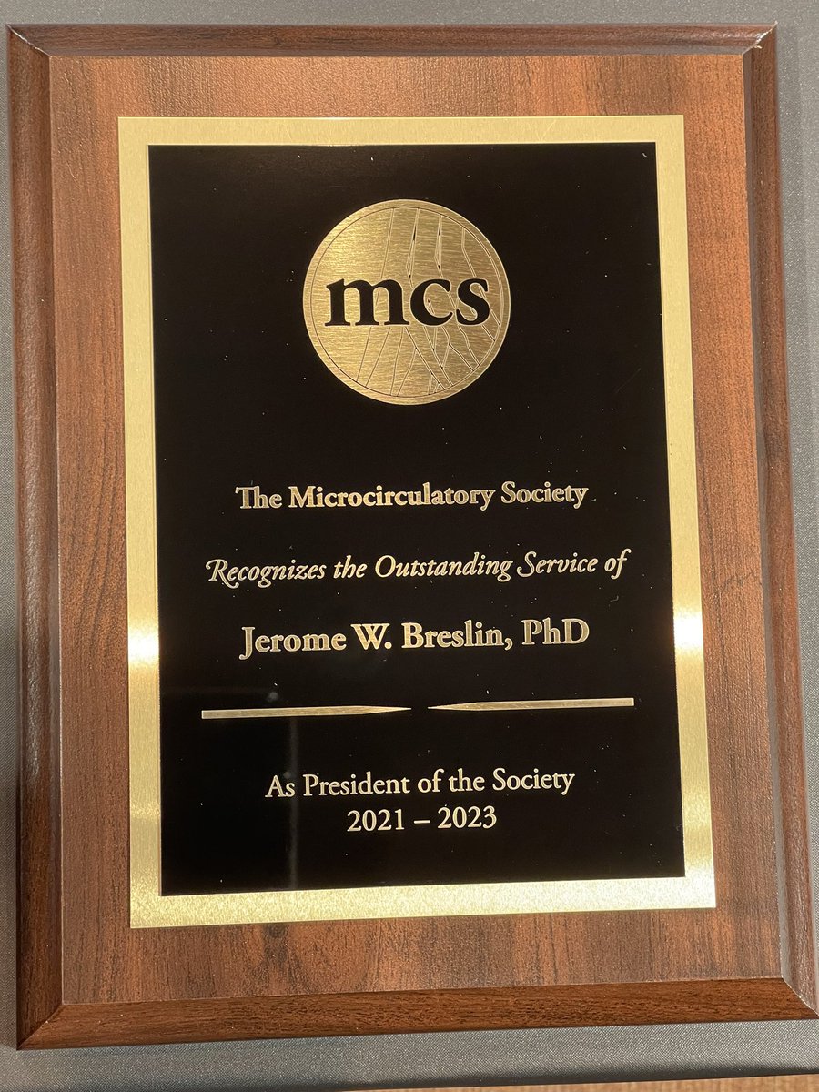 Jerome Breslin (@jeromebreslin) on Twitter photo My last day as President of the <a href="/The_MCSociety/">Microcirculatory Society</a> and congratulations to our new Prez - Pooneh Bagher!@BagherLab My last day as President of the <a href="/The_MCSociety/">Microcirculatory Society</a> and congratulations to our new Prez - Pooneh Bagher!@BagherLab