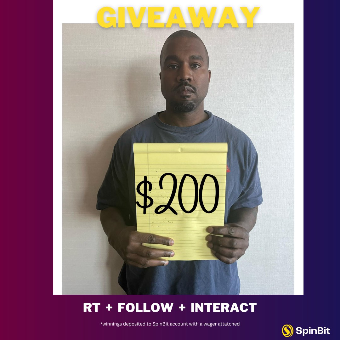 spinbet_casino's tweet image. #Giveaway time again! 🤠    

 $200 to be shared among 4 #winners today  

Just #RT + #follow + #interact 

Help Kanye release Donda 3. 

#spinbit #KanyeWest
